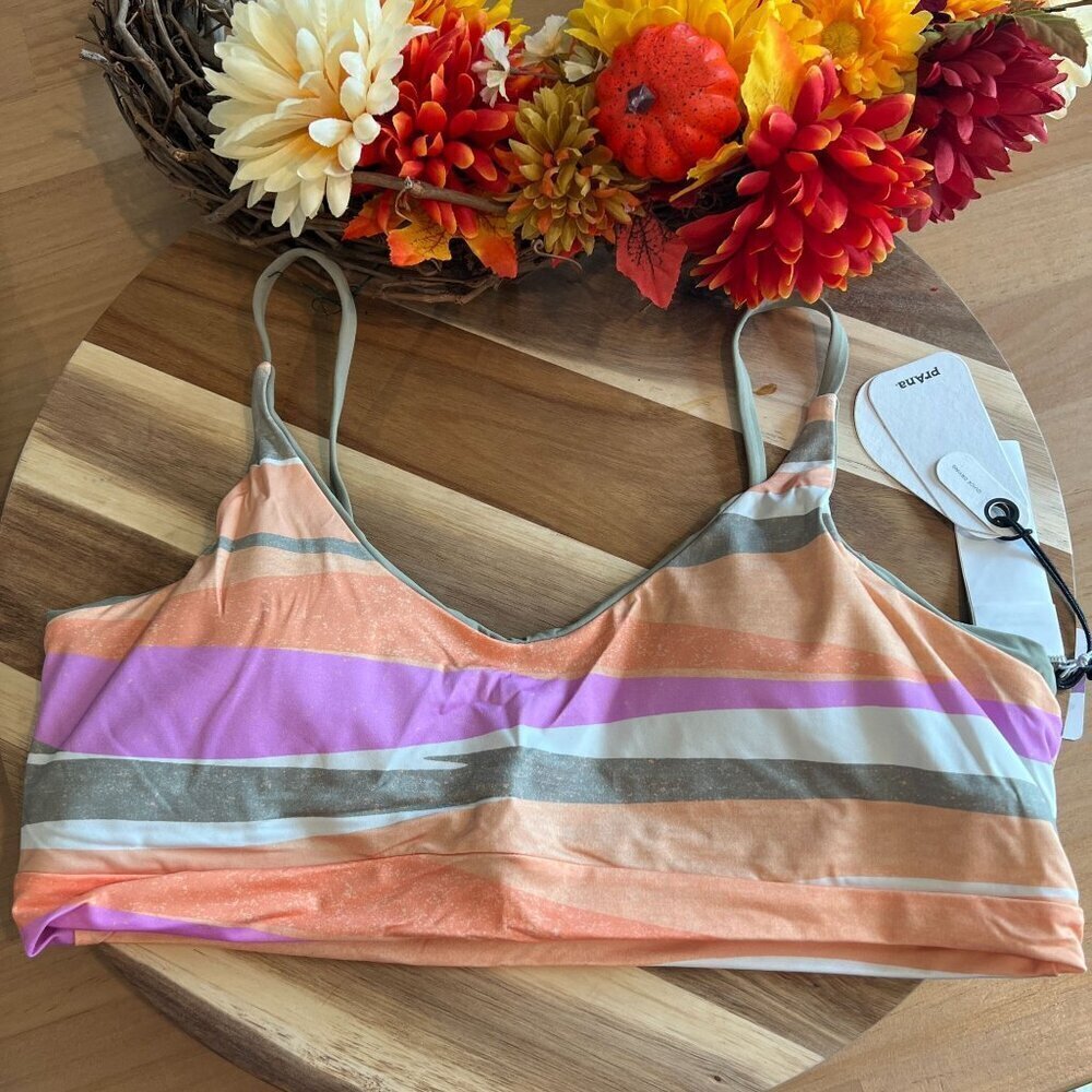 PrAna Women's Willow Falls Reversible Swim Top LARGE in Waves